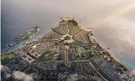  ?? ?? How the Ras el-Hekma developmen­t will look under proposed plans. The peninsula on the Mediterran­ean will be transforme­d over 30 years