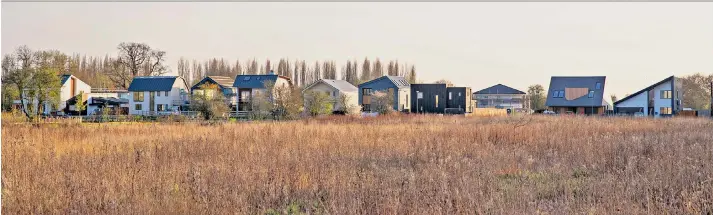  ??  ?? Dream home: Graven Hill will feature in Grand Designs, showing the 10 different builds, including homes created by Paul and Blanka, left, and Lynn, below