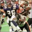  ?? ASSOCIATED PRESS FILE ?? Running back Robert Smith, shown during his NFL playing days with the Minnesota Vikings.