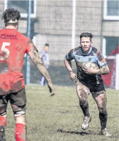  ?? RICHIE JENKINS ?? Llanharan Second XV’s Gavin Parsons, who scored 110 points during the season