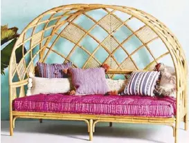  ??  ?? Somerie day bed in rattan.