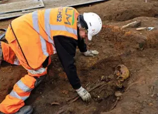  ??  ?? Right: Excavating in a 19th-century burial ground at the site of a future hs2 rail station at Park Street, Birmingham, part of the
uk’s largest archaeolog­ical project