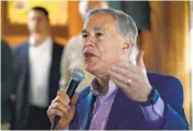  ?? ERIC GAY AP FILE ?? Texas Gov. Greg Abbott says he plans to challenge rules requiring public schools not turn away youths.