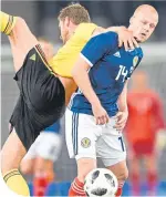  ??  ?? Scotland forward Steven Naismith