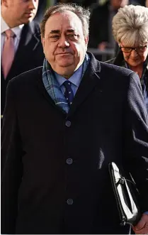  ??  ?? Picture: GETTY
Alex Salmond arriving at court in Edinburgh yesterday
