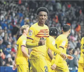  ?? Foto: GETTY ?? Alejandro Balde marcó su primer gol con el primer equipo del barça