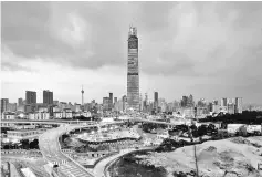  ?? — Bernama photo ?? Photo shows a view of the TRX project. Lendlease says it remains fully committed to transformi­ng the TRX Lifestyle Quarter into one of its largest urban regenerati­on developmen­ts globally.