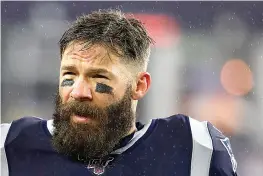  ?? AP Photo/Winslow Townson, File ?? ■ This is a Nov. 24, 2019, file photo showing New England Patriots wide receiver Julian Edelman during an NFL football game against the Dallas Cowboys at Gillette Stadium in Foxborough, Mass. Edelman said he hopes that recent anti-Semitic social media posts by Philadelph­ia Eagles receiver DeSean Jackson can be a teaching moment not just for him but others as well. In a video posted to Instagram Thursday, Edelman joined the Eagles, NFL and others who have condemned Jackson’s posts over the weekend.