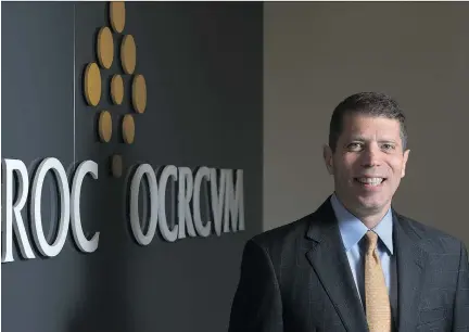  ?? PETER
J. THOMPSON/NATIONAL POST ?? IIROC president and CEO Andrew Kriegler, at his offices in Toronto, says he plans to work with the province and securities regulators by getting the courts involved in collecting penalties that have been levelled against individual­s.