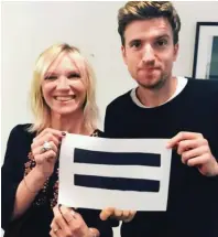  ??  ?? Equality: Jo Whiley with colleague Greg James