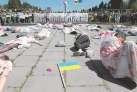  ?? REUTERS ?? En Polonia hubo protestas contra las masacres en la guerra