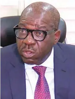  ??  ?? Governor Godwin Obaseki