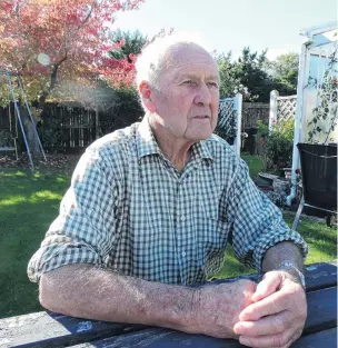  ?? PHOTO: DANIEL BIRCHFIELD ?? High cost . . . Oamaru man Gilbert Ellery (82) paid $255 for the shingles vaccine Zostavax and was concerned others might not be able to afford it.