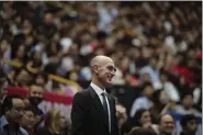  ?? JAE C. HONG — THE ASSOCIATED PRESS ?? NBA Commission­er Adam Silver said that the league is considerin­g all options, best-case, worst-case and countless ideas in between, as it tries to come to grips with the coronaviru­s pandemic.