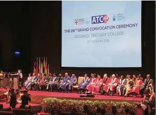  ??  ?? ATC’s 28th Grand Convocatio­n Ceremony was recently held at the Kuala Lumpur Convention Centre.