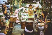  ??  ?? Jungle beat: Wanderland had several activities across the field, including linedrums and guitar performanc­es for everyone to enjoy.