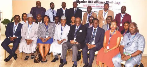  ??  ?? Medical experts at Nigerian NCD Alliance Workshop on Civil Society Organisati­ons(csos) response to Non Communicab­le Diseases (NCDS) in Nigeria organised for Federal Ministry of Health (FMOH), States Ministry of Health (SMOH), CSOS, the media and youth...