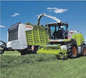  ?? FOTO: JAN KÖHLER ?? Feldhäcksl­er von Claas: Dank florierend­er Landwirtsc­haft stark nachgefrag­t.