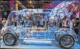  ?? L.E. Baskow Las Vegas Review-Journal ?? A clear vehicle featuring the L2+ Semi-Automated Driving system on display Wednesday at CES at the Las Vegas Convention Center. The show was projected to draw 175,000 people.