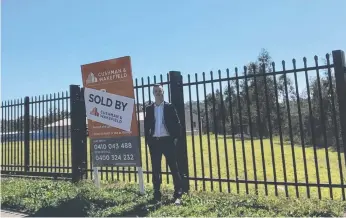  ??  ?? Cushman & Wakefield's Luke Smith at 11 Frank Heck Close, Beenleigh.