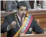  ??  ?? Postura. Nicolás Maduro consideró que hay intervenci­onismo contra Venezuela.