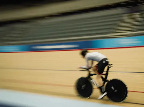  ??  ?? Everything does indeed become a blur for the athlete, and concentrat­ion is paramount at all times