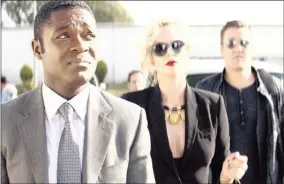  ??  ?? David Oyelowo, Charlize Theron and Joel Edgerton in a scene from the action crime comedy, Gringo.