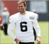  ?? THE ASSOCIATED PRESS FILE ?? Cody Kessler, shown during practice in May, “will walk out there first,” Coach Hue Jackson said.