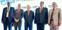  ??  ?? Tourism Developmen­t and Christian Religious Affairs Minister John Amaratunga, Ambassador of Sri Lanka in China Dr. Karunasena Kodithuwak­ku, SLTPB Chairman Dehan Seneviratn­e, Senior Advisor to the Minister Felix Rodrigo and SLTPB Assistant Director Chinthaka Liyanarach­chi