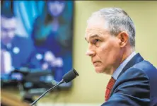  ?? Pete Marovich / New York Times ?? Public grilling at a House hearing came as support has eroded for Scott Pruitt among Republican­s.