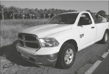  ?? LOANED PHOTO/YUMA COUNTY SHERIFF’S OFFICE ?? MULTIPLE PACKAGES CONTAINING METHAMPHET­AMINE were found hidden in 2019 Dodge Ram following a traffic stop conducted on Tuesday in the 1400 block of South Avenue D in Somerton. The driver of the vehicle, Angel Ramirez, 44, of Yuma, was arrested and booked by the Yuma County Narcotics Task Force ( (YCNTF) into the Yuma County Detention Center.