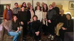  ?? COURTESY PHOTO ?? New Museum Los Gatos executive director Ami Davis, upper left, seen here at a NUMU staff and board get-together in January, is stepping down from her job at the end of the month. Kimberly Snyder, in the white sweater, will serve as interim executive director.