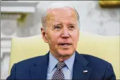  ?? PHOTOS BY ALEX BRANDON/ASSOCIATED PRESS ?? President Joe Biden insisted early on that he was unwilling to barter over the need to pay the nation’s bills, demanding that Congress simply lift the debt ceiling, as it has done before.