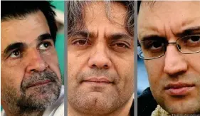  ?? Bild: dpa/picture alliance/eghtesadne­ws ?? Im Iran verfolgte Regisseure: Jafar Panahi, Mohammad Rasoulof, Mostafa Alahmad