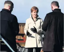  ??  ?? CAMPAIGN DELAYED
Nicola Sturgeon on trail yesterday