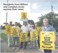  ??  ?? Residents from Wilford and Compton Acres express their views