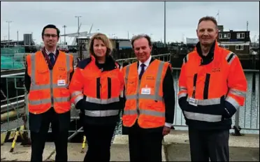  ?? ?? Kent County Council's Cllr Roger Gough and Cllr Neil Baker with Emma Ward and Paul Biles from the Port of Dover