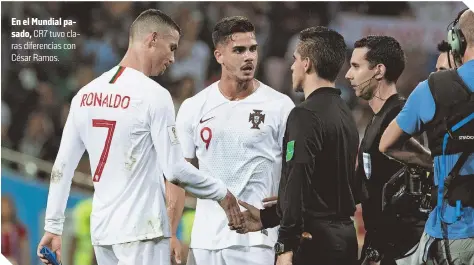  ?? ?? En el Mundial pasado, CR7 tuvo claras diferencia­s con César Ramos.