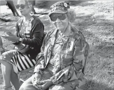  ?? Photograph­s by Genaro Molina Los Angeles Times ?? EARLEAN PAIGE wears her son’s Army uniform at a Veterans Day ceremony at Los Angeles National Cemetery. Paige’s late son and husband both served in the Army, and her eldest son served in the Air Force.