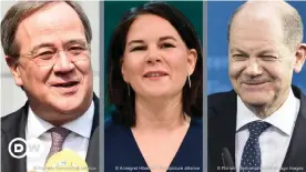  ??  ?? Von links nach rechts im Bild: Armin Laschet, Annalena Baerbock und Olaf Scholz