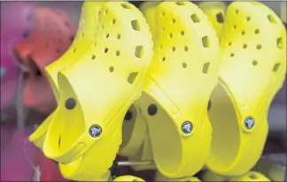  ?? VICTOR J. BLUE — BLOOMBERG NEWS ?? Crocs, the shoemaker known for the iconic foam clog, has expanded its offerings over the years and also sells a heeled version of its famous comfort footwear.