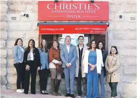  ?? ?? The team at the Oyster Christie’s Internatio­nal Real Estate’s new office in Tower Road, Sliema.