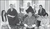  ?? KARMAPA.ORG ?? Thaye Dorje (second from left) and Rinchen Yangzom (extreme left) were married in a private ceremony in Delhi.
