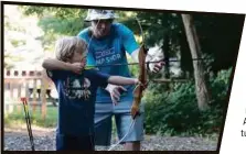  ?? ?? A camper at Camp Shore tries his hand at archery. Contribute­d Photo