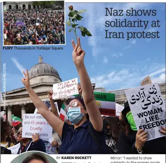  ?? ?? FURY Thousands in Trafalgar Square