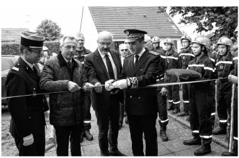  ??  ?? Le colonel Lorteau, Thierry Plouvier, Serge Masson et Madjid Ourachi.