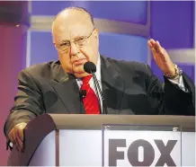  ?? CANWEST NEWS SERVICE ?? A new documentar­y follows the rise and fall of the late Roger Ailes, who changed TV as the head of Fox News Channel.