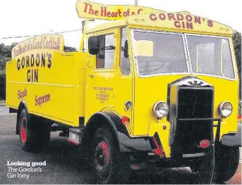  ??  ?? Looking good The Gordon’s Gin lorry