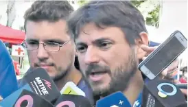  ?? Captura de tv ?? Juan Grabois se mostró con los referentes de la protesta