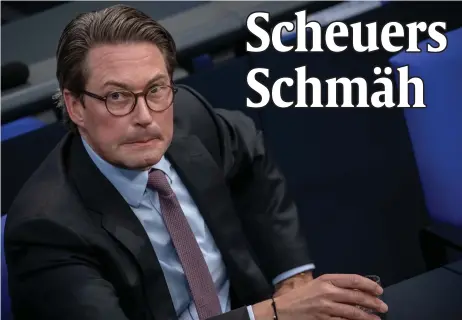  ?? Foto: Michael Kappeler/dpa ?? Andreas Scheuer (CSU) war Bundesmini­ster und Abgeordnet­er. Ist er nun auch eine Romanfigur?